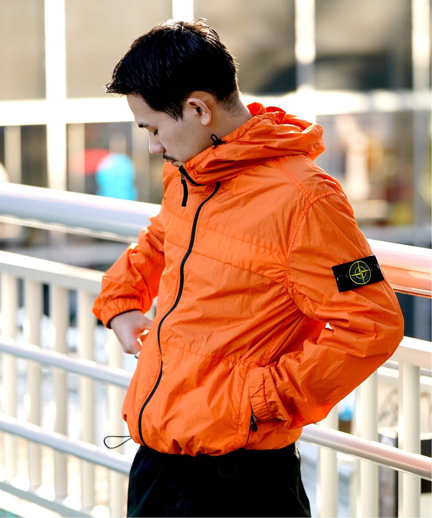 STONE ISLAND オレンジ ナイロンジャケット