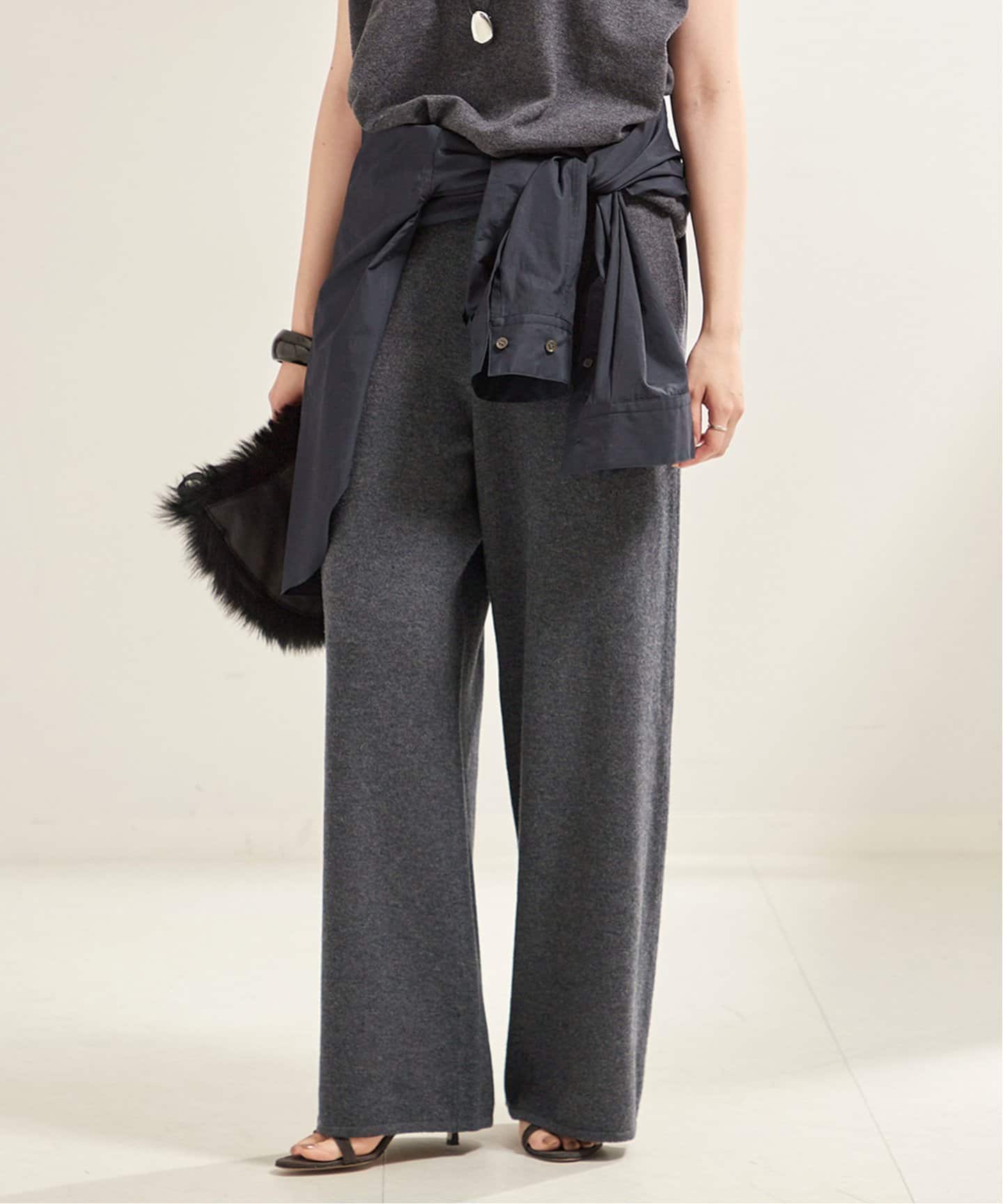 Wide Straight ニット パンツ（その他パンツ）｜Plage（プラージュ）の