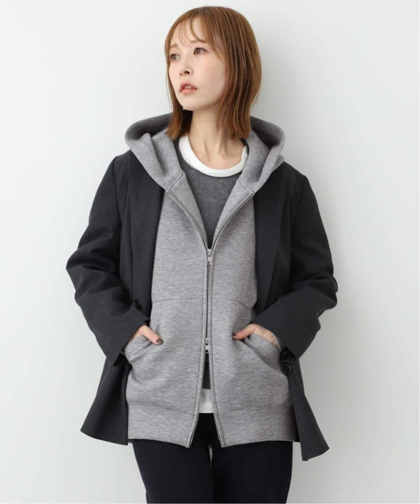 追加5》ボリュームジップアップフーディー（パーカー）｜SLOBE IENA