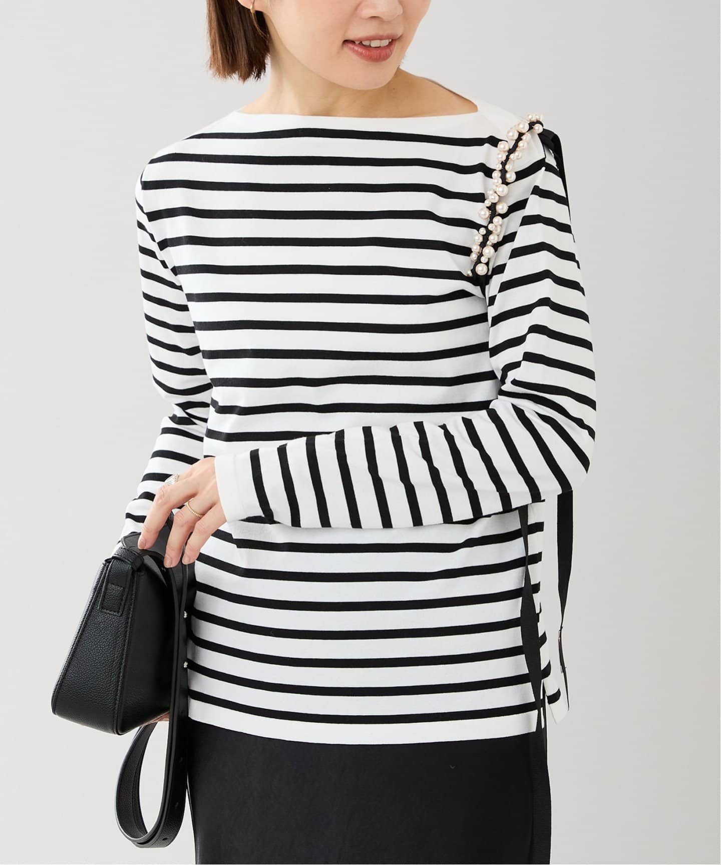 SEATTLE度詰めボーダーボートネックニット（ニット／セーター）｜IENA