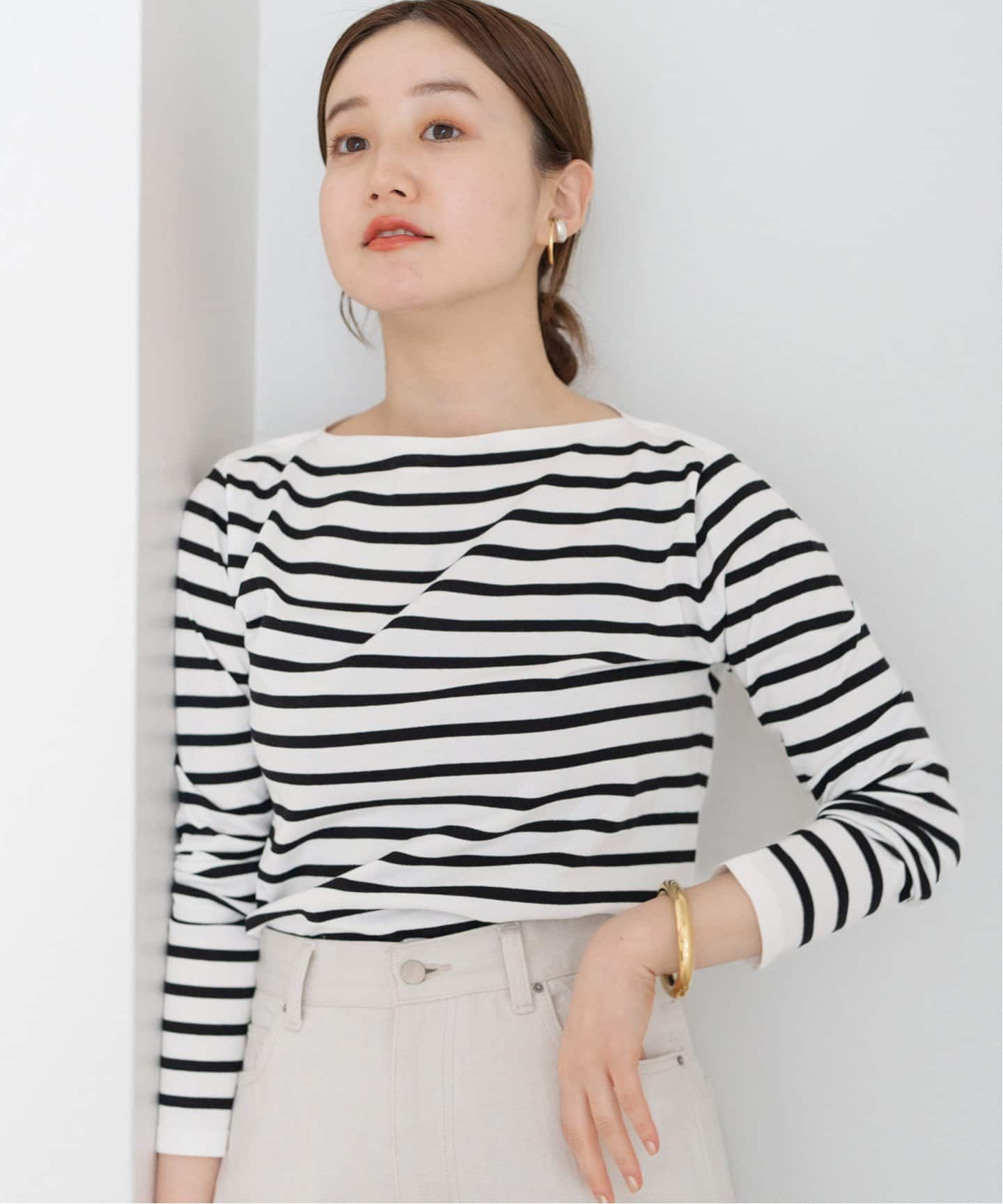 SEATTLE度詰めボーダーボートネックニット（ニット／セーター）｜IENA