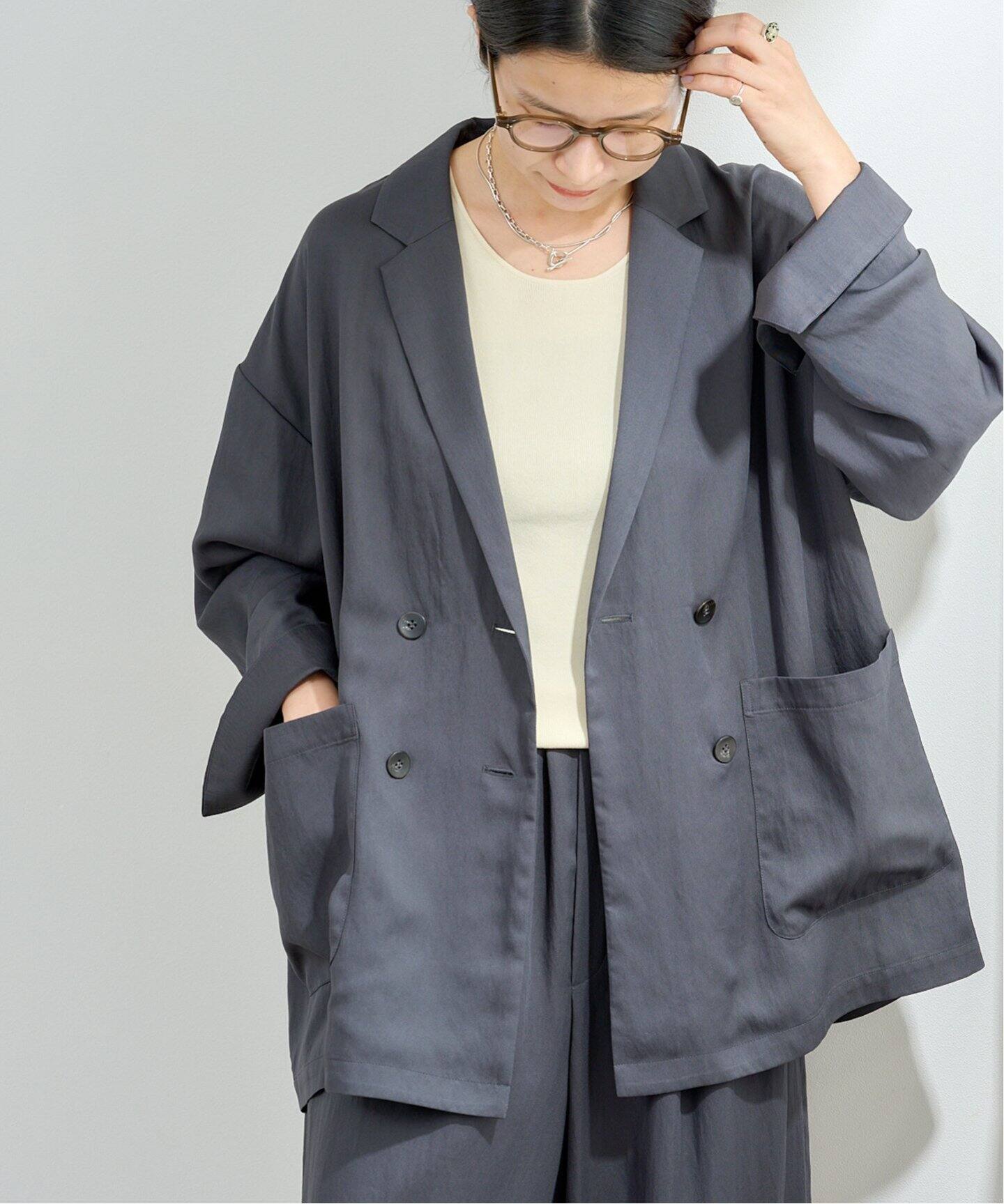 ETRE TOKYO ダブルブレストエアリージャケット（テーラードジャケット