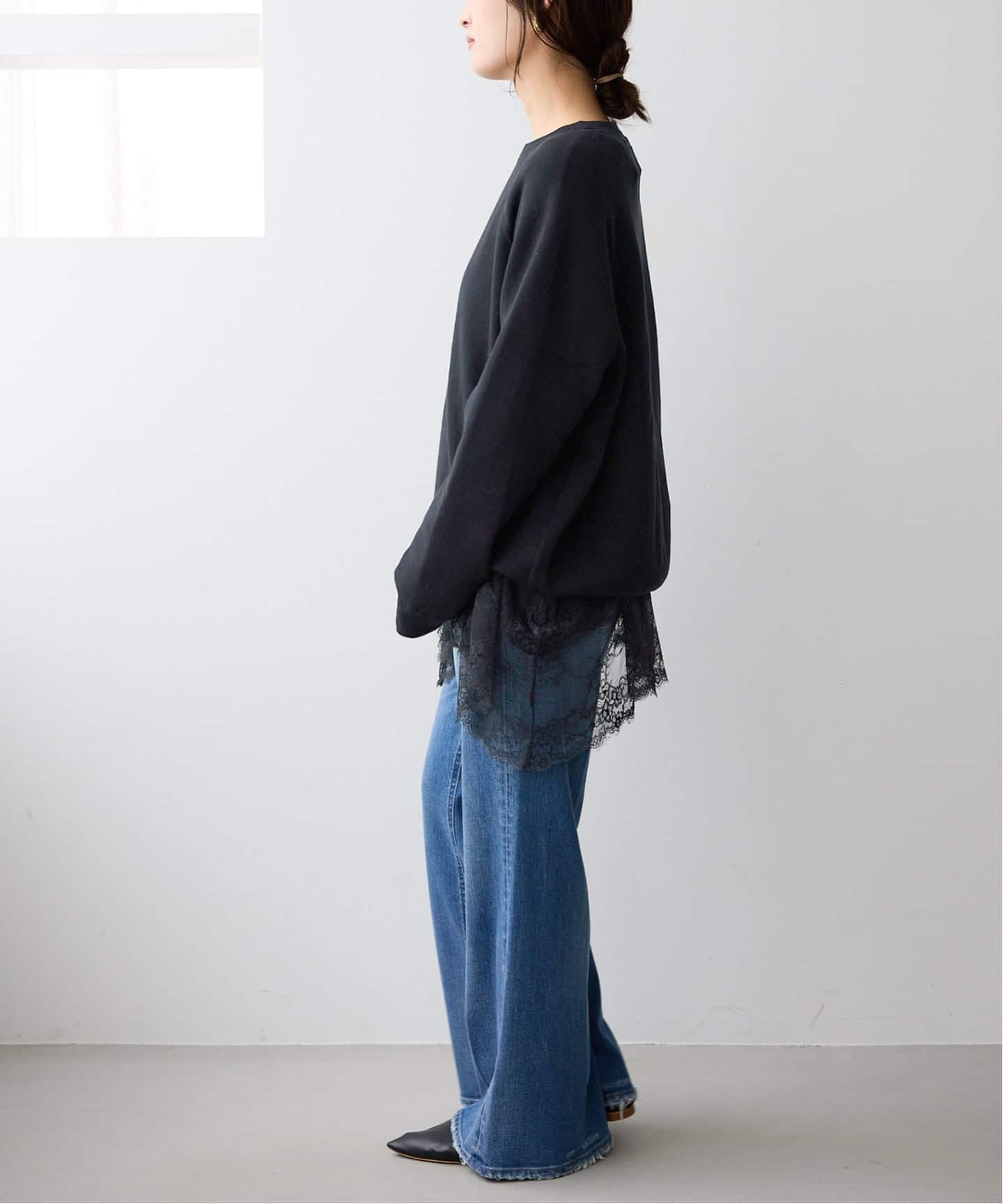 WEB限定/追加6予約》レースコンビカットソー（Tシャツ／カットソー