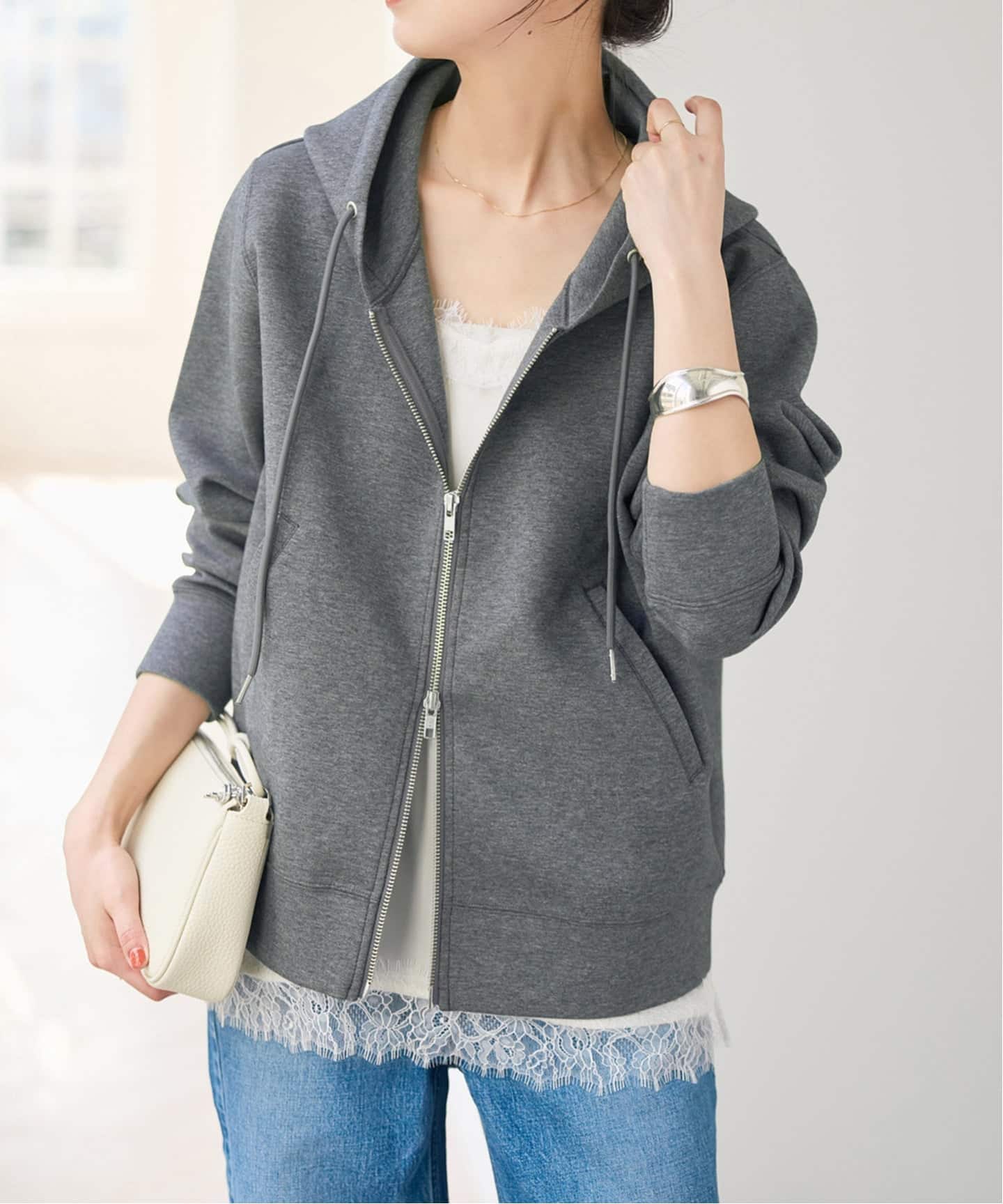 新色有り / 追加》ストレッチジップフードパーカー（パーカー）｜Spick