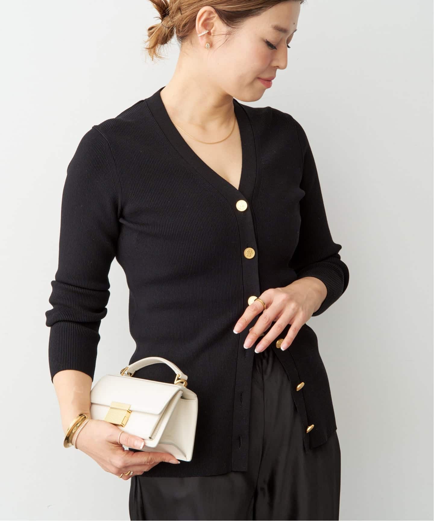 DINER RIB Vネックカーディガン（カーディガン）｜Deuxieme Classe