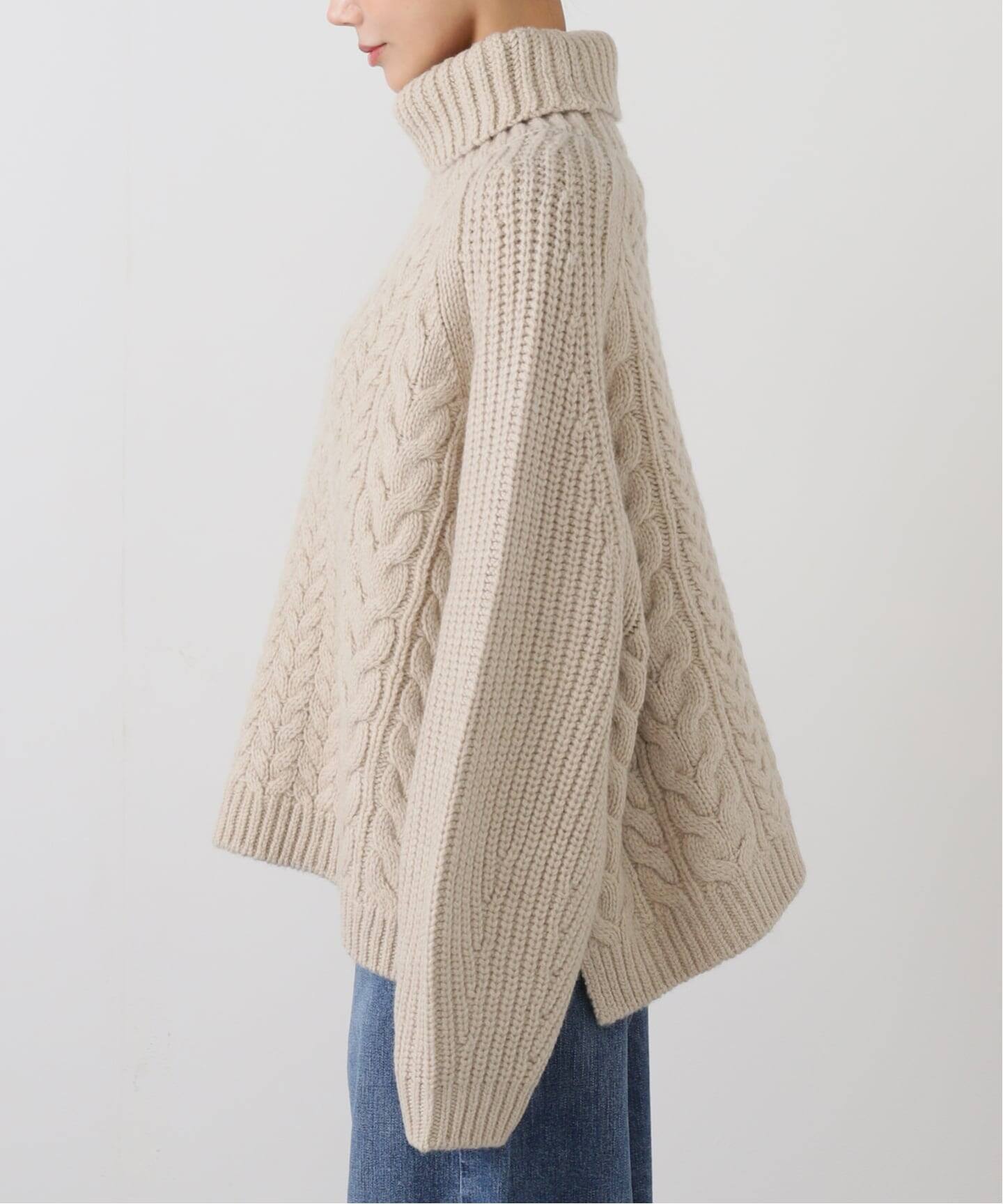 edit & co./エディットアンドコー】 Mixed Cable Aran Sweater（ニット