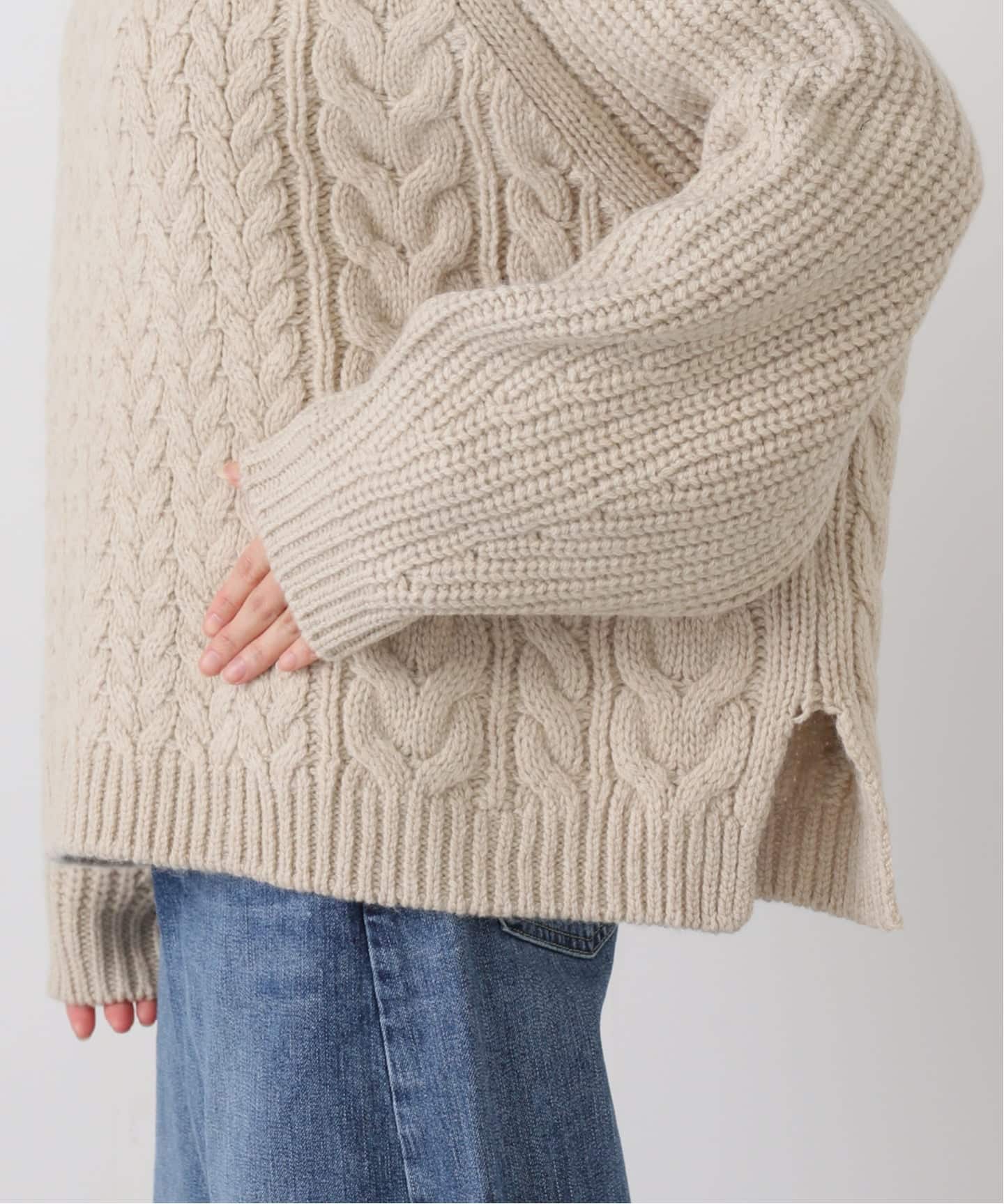 edit & co./エディットアンドコー】 Mixed Cable Aran Sweater（ニット