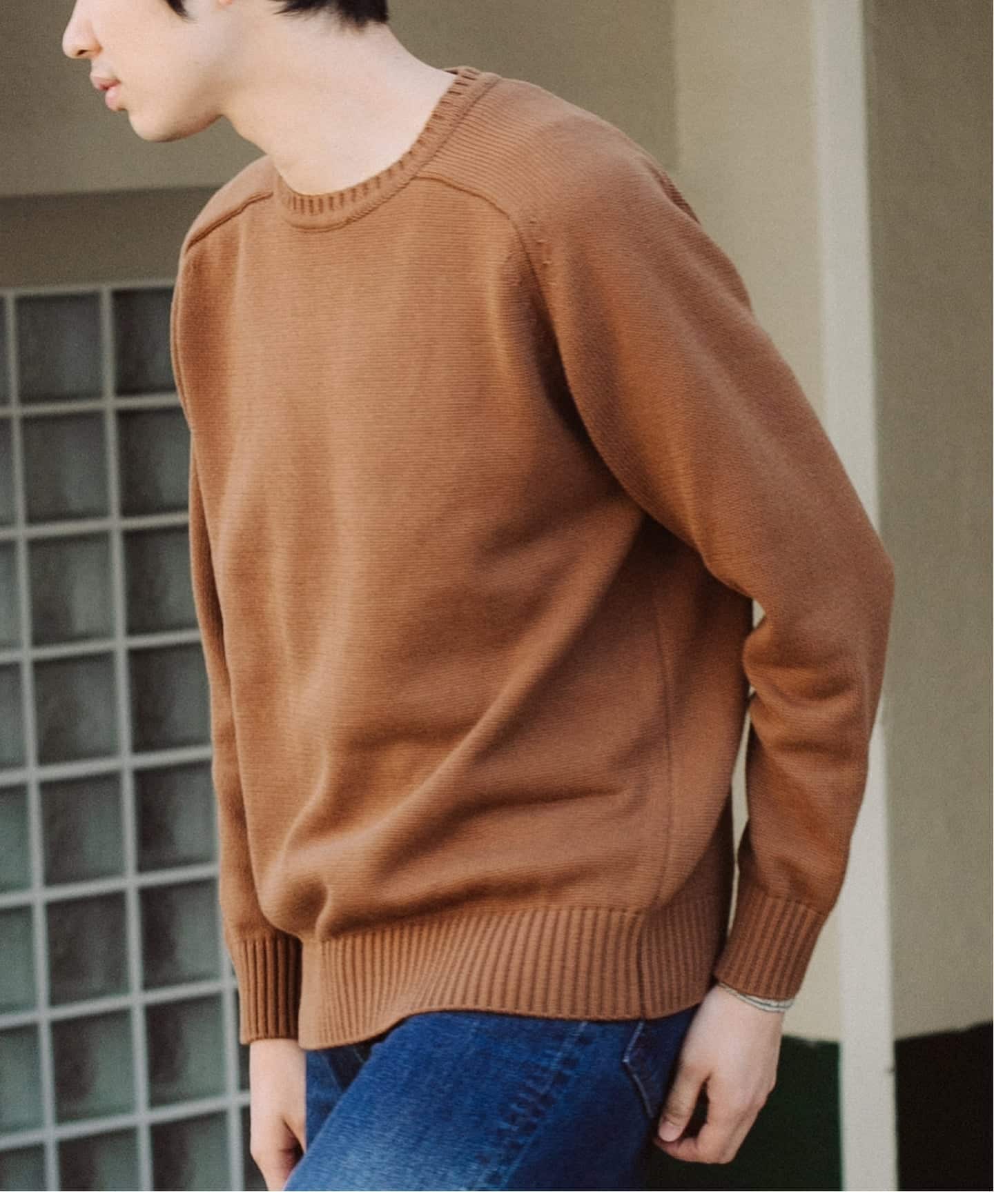 LE / エルイー】 cotton crew knit/ニット（ニット／セーター）｜L