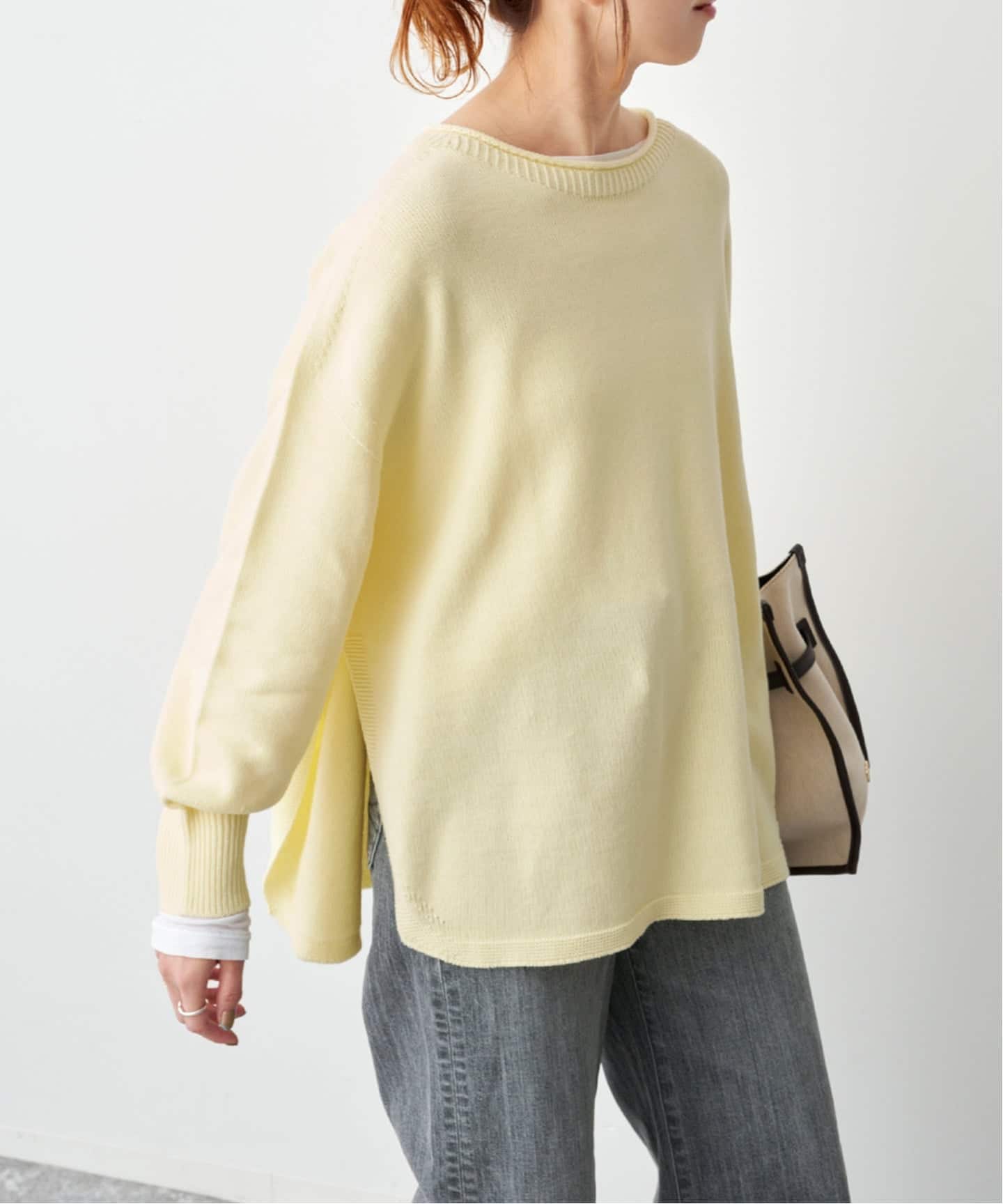 バルキーヤーンルーズボートネックニット（ニット／セーター）｜Spick