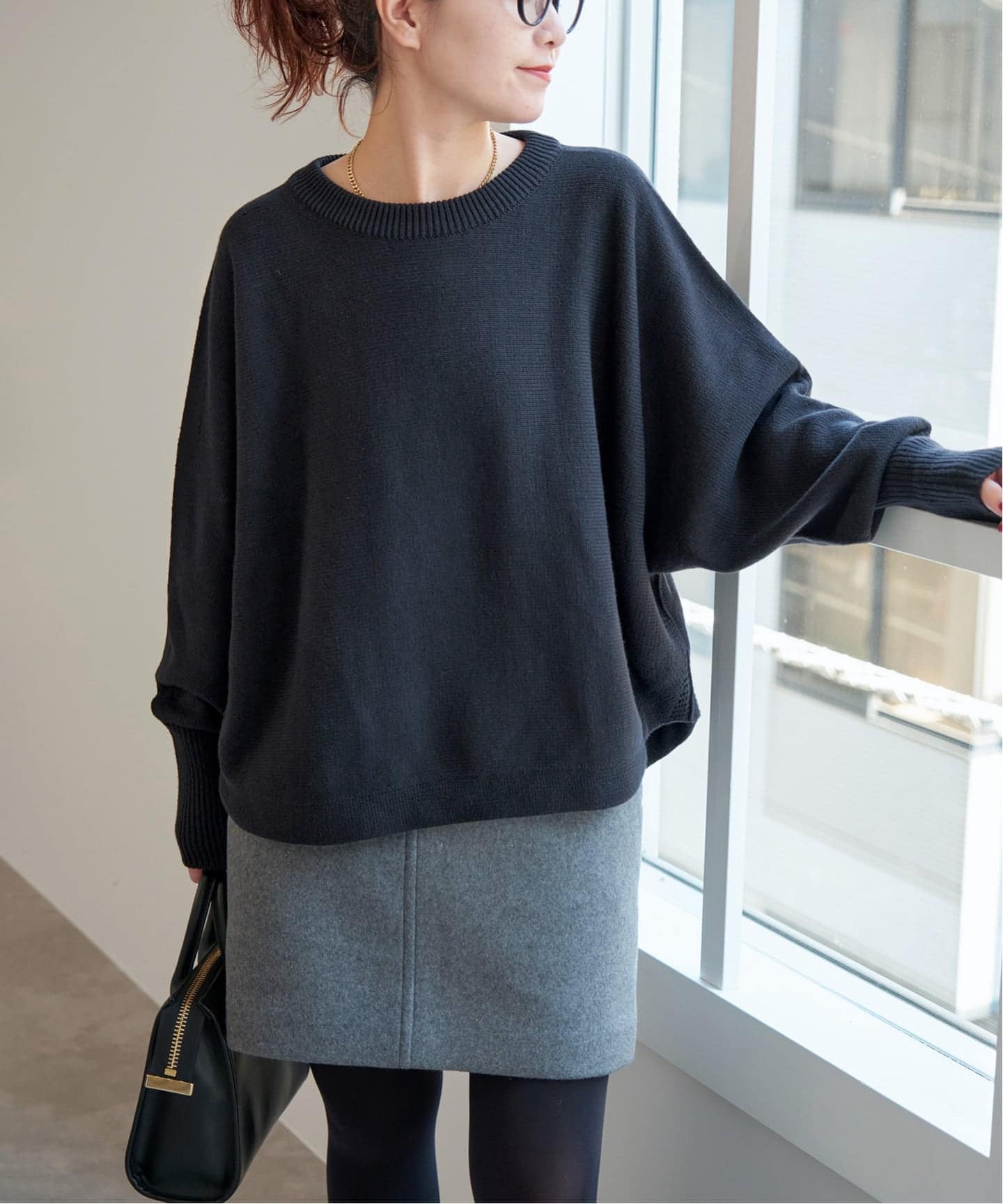 WEB限定 / 追加2》バルキーヤーンドルマンロングリブニット（ニット