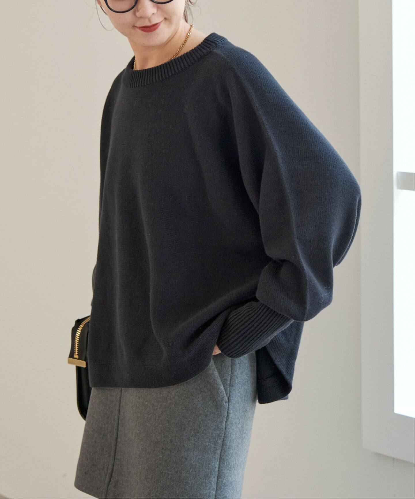 WEB限定 / 追加2》バルキーヤーンドルマンロングリブニット（ニット