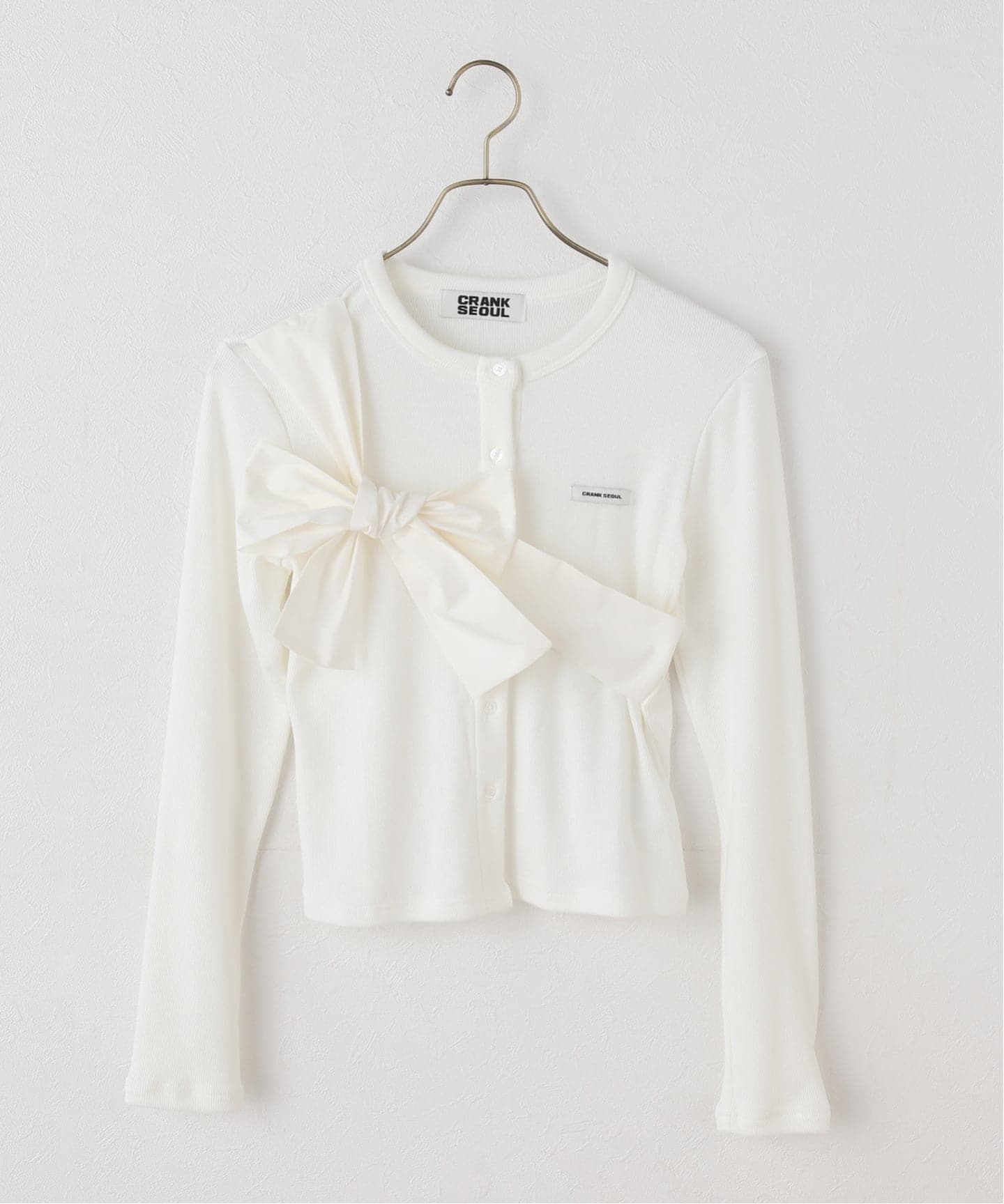 CRANK/クランク RIBBON-TIED KNIT CARDIGAN（ニット／セーター）｜U by