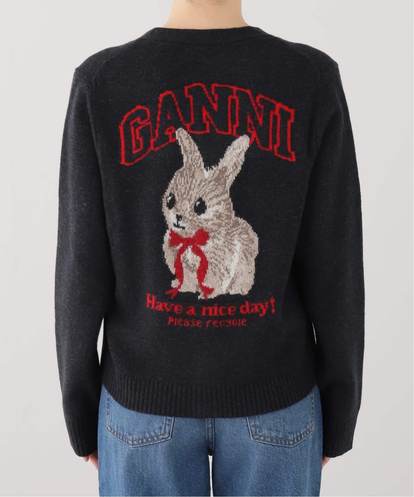 GANNI / ガニー Graphic Wool Cardigan（カーディガン）｜U by