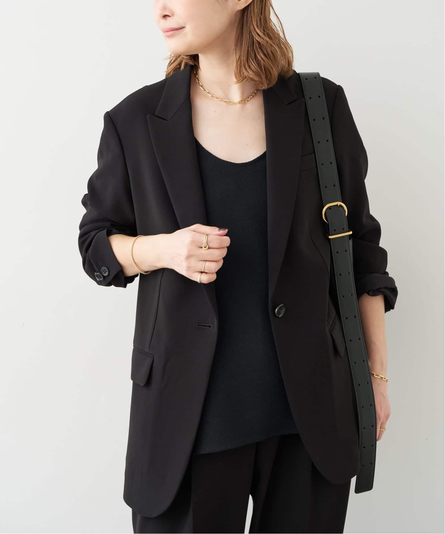 予約》トリアセジョーゼット ジャケット（テーラードジャケット