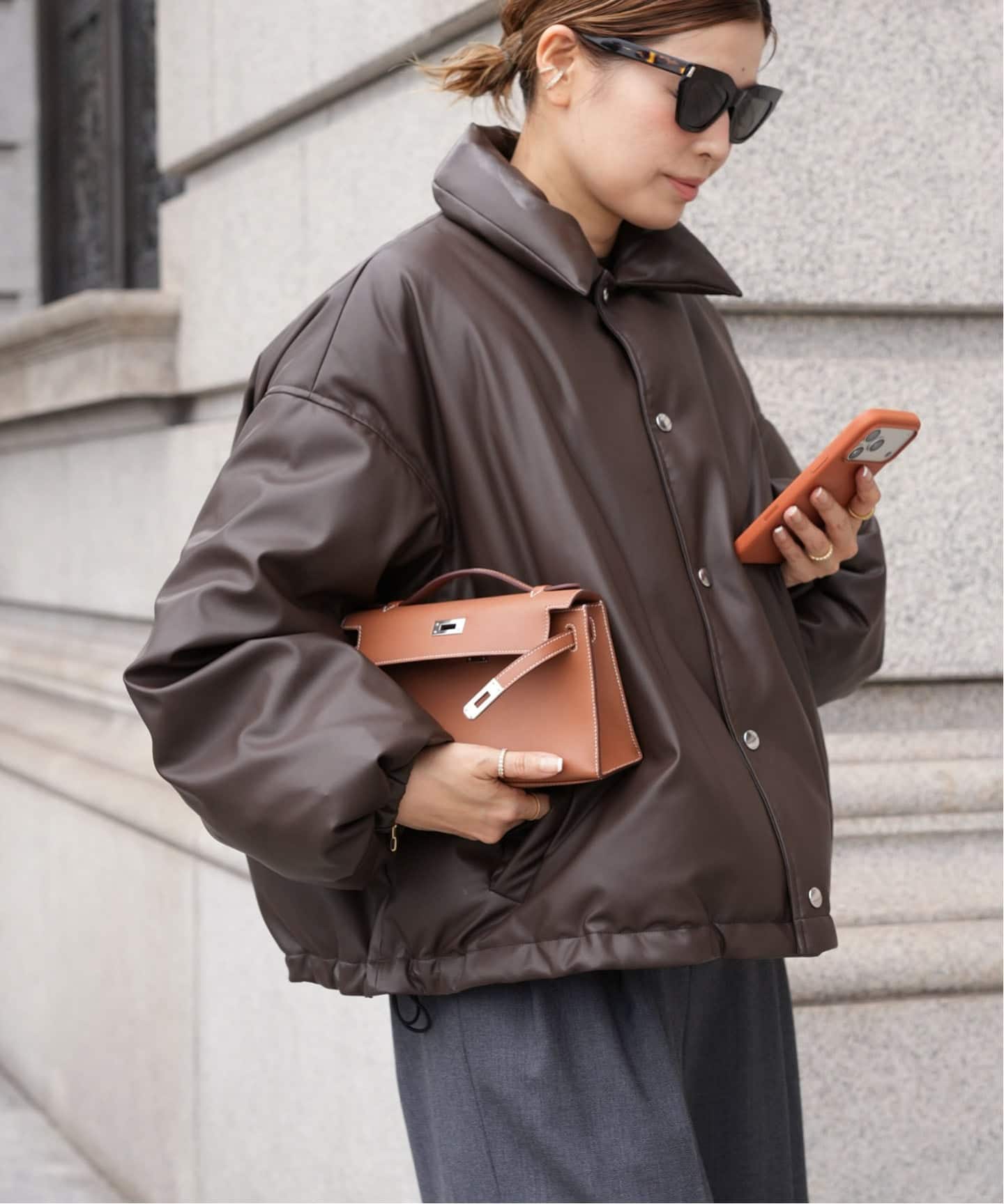 CALUX/キャラクス】SHORT COACH JACKET（ダウンジャケット）｜Deuxieme