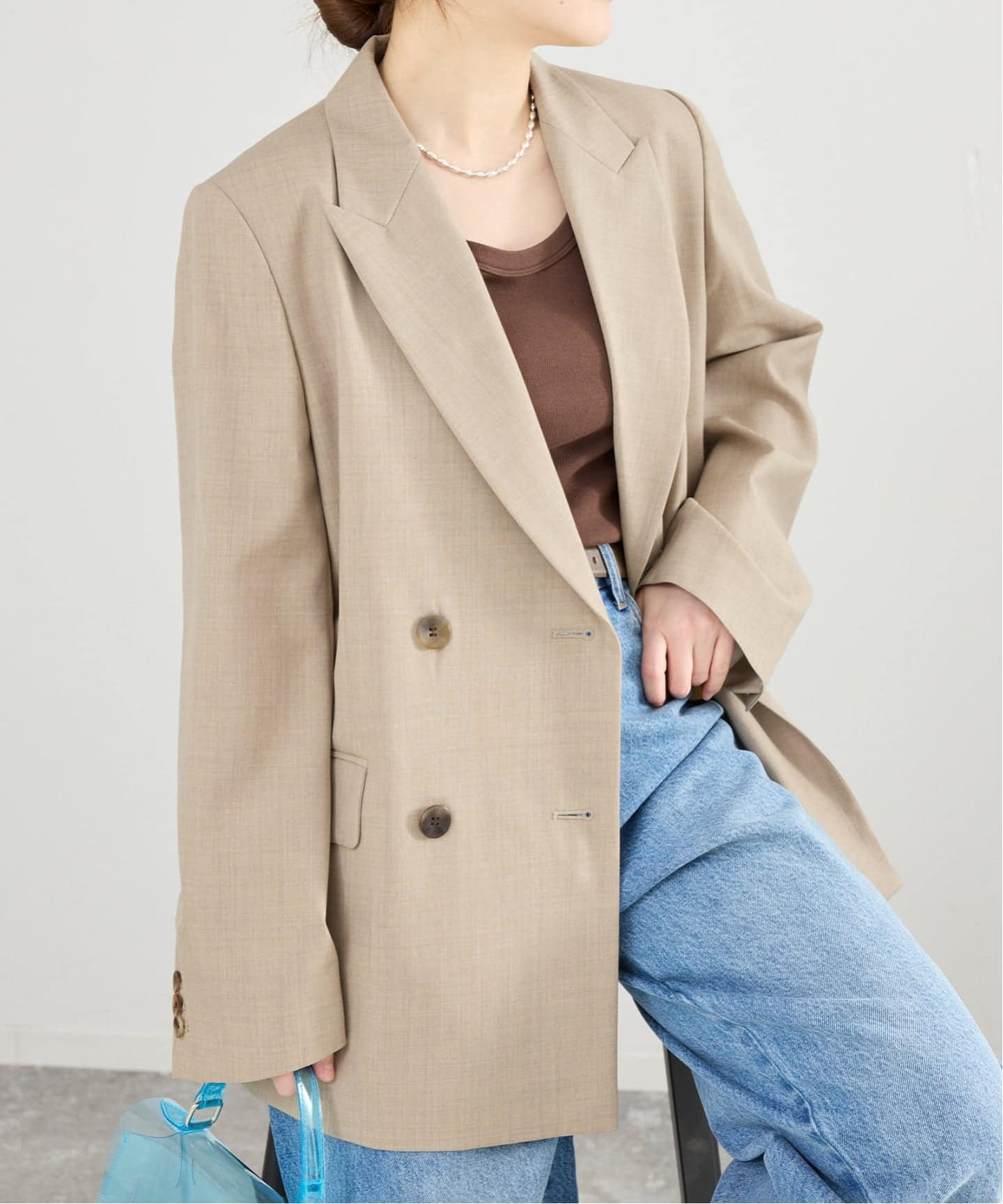 ツイルダブルブレストジャケット（テーラードジャケット）｜IENA