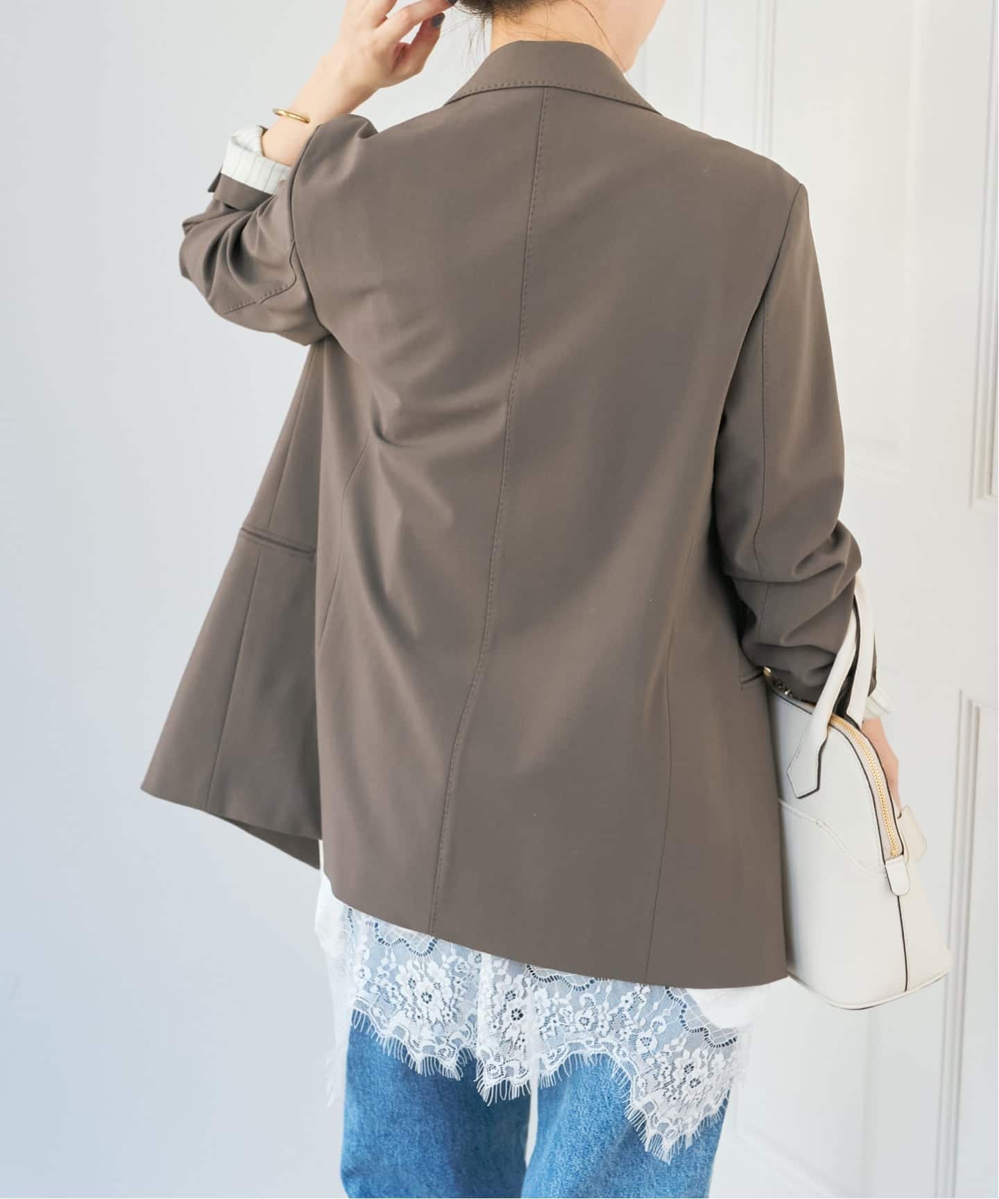 新色有り / 追加》プレーンウィーブダブルブレストジャケット