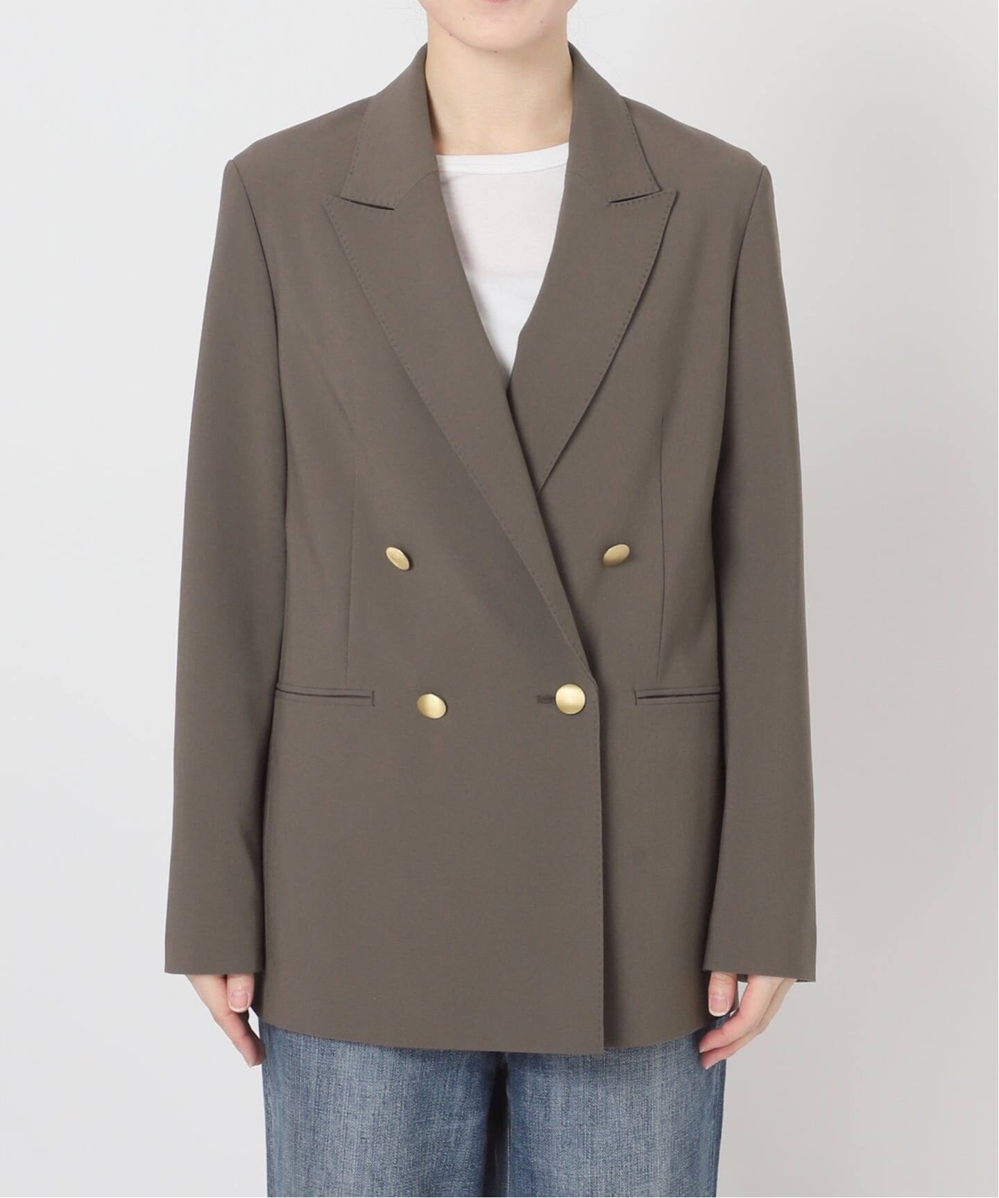 新色有り / 追加》プレーンウィーブダブルブレストジャケット