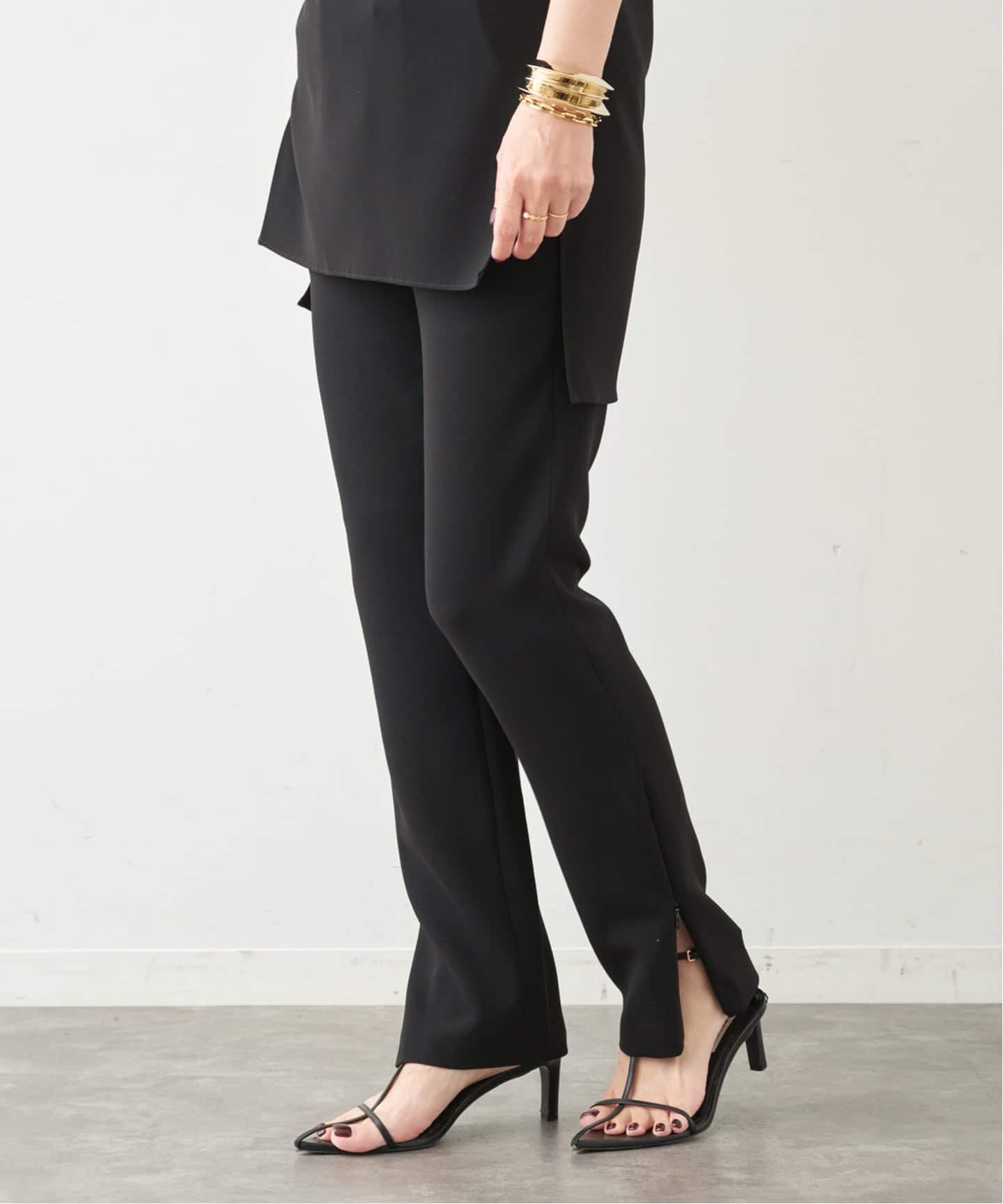 トリアセジョーゼット スリムジップパンツ（スラックス）｜Deuxieme