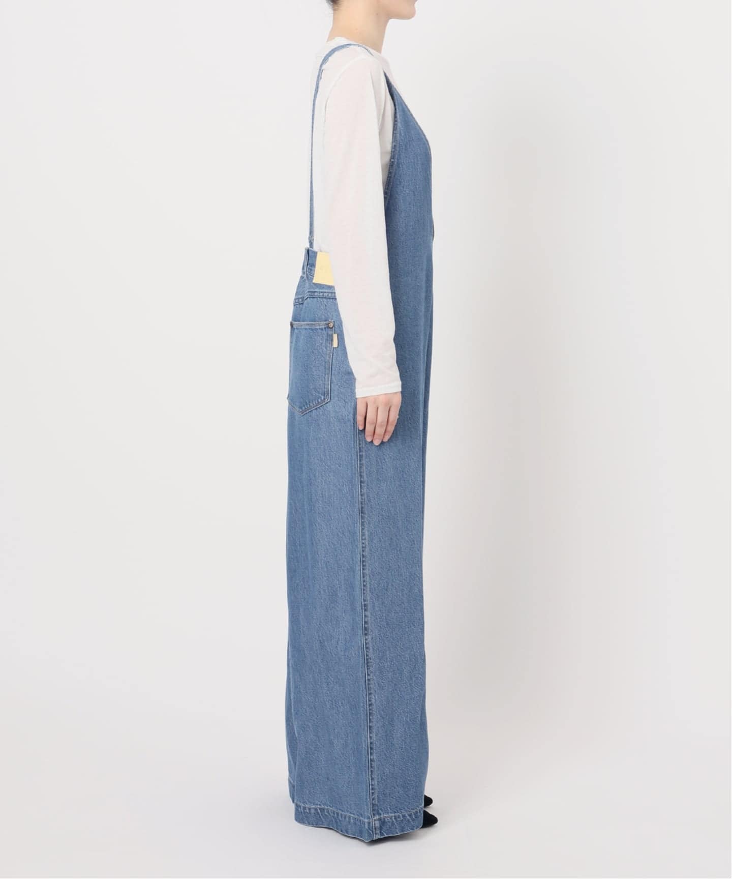 追加3予約》【WEB限定】DU JOUR/デュ ジュール V NECK JEAN SALOPETTE