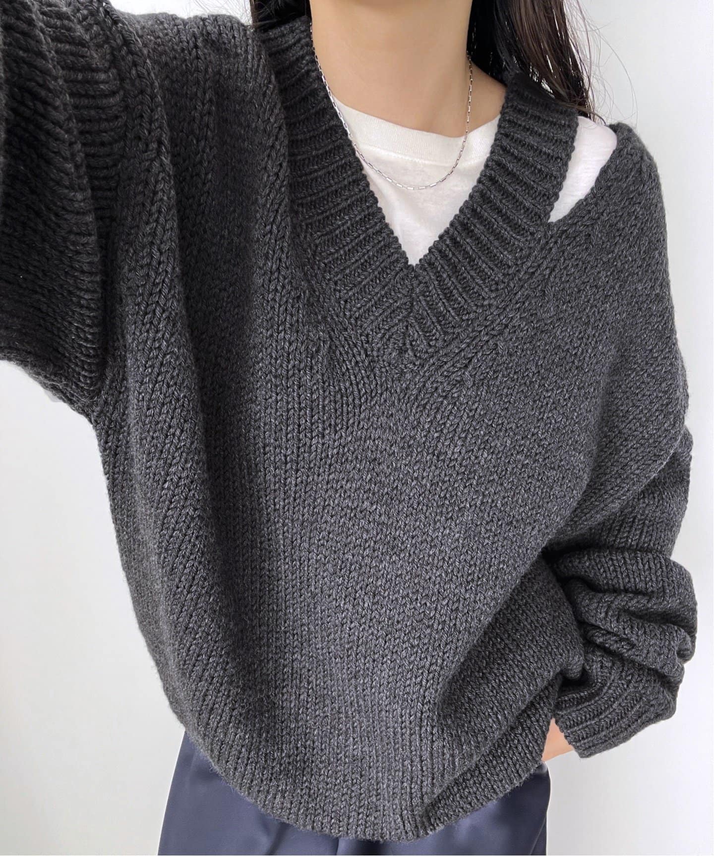 Cut Off Neck Sweater（ニット／セーター）｜AP STUDIO（エーピー