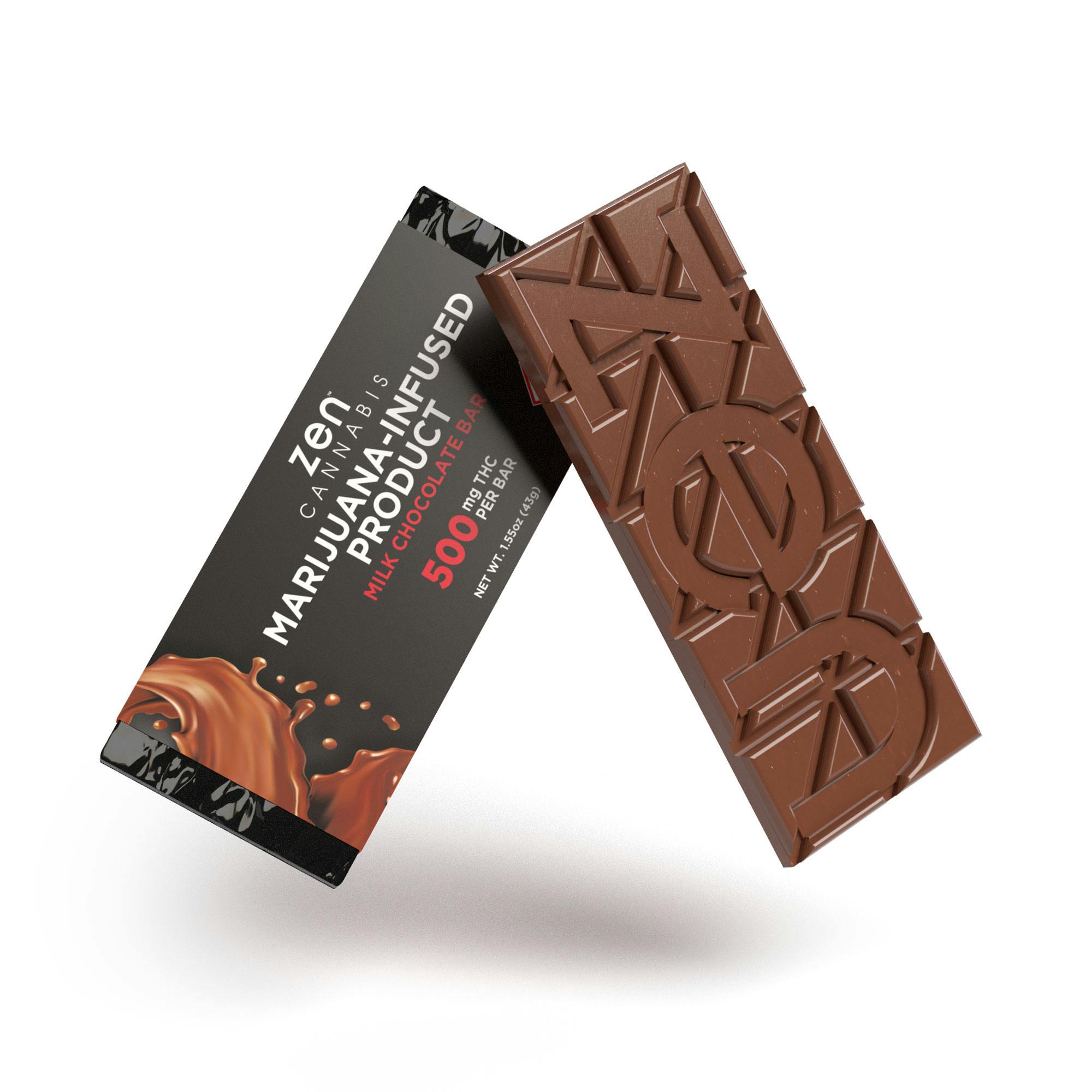 Zen | Chocolate Bar | Milk Chocolate 500mg | Flora Farms Lee's Summit