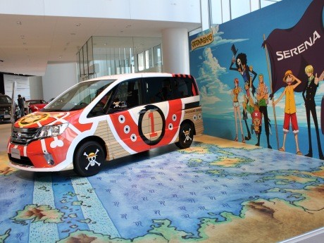 横浜にアニメ「ワンピース」と新型セレナのコラボレーションカー