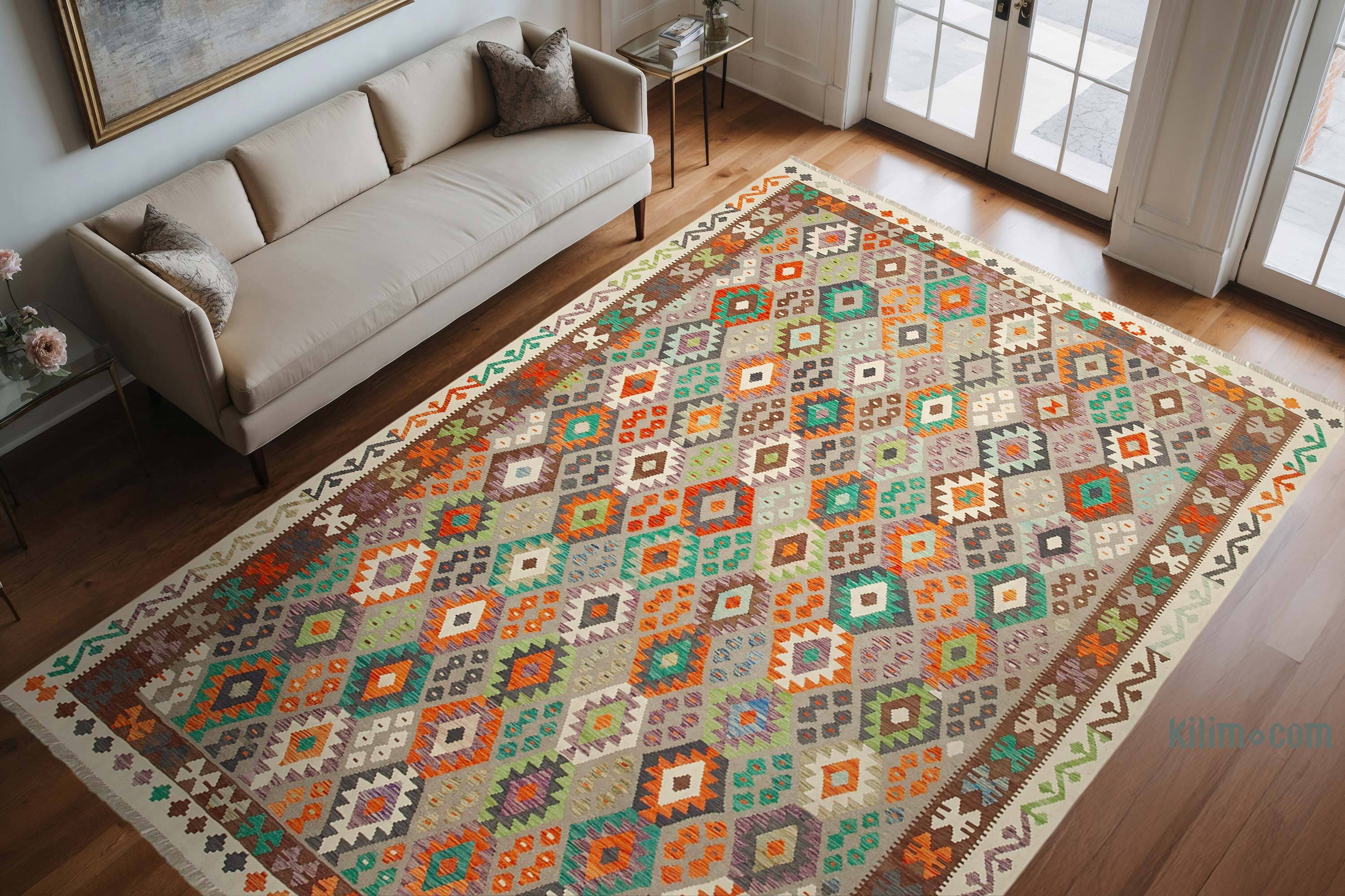 New Afghan Kilim Rug - 8' 6