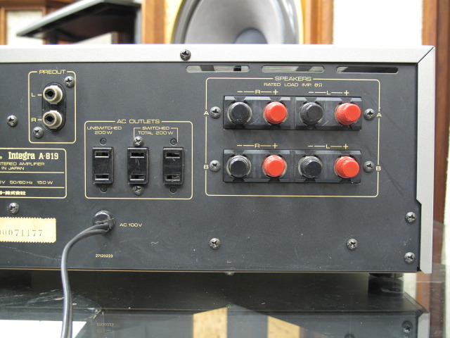 名機 onkyo A-819プリメインアンプです いい音です！！ ONKYO A-819を