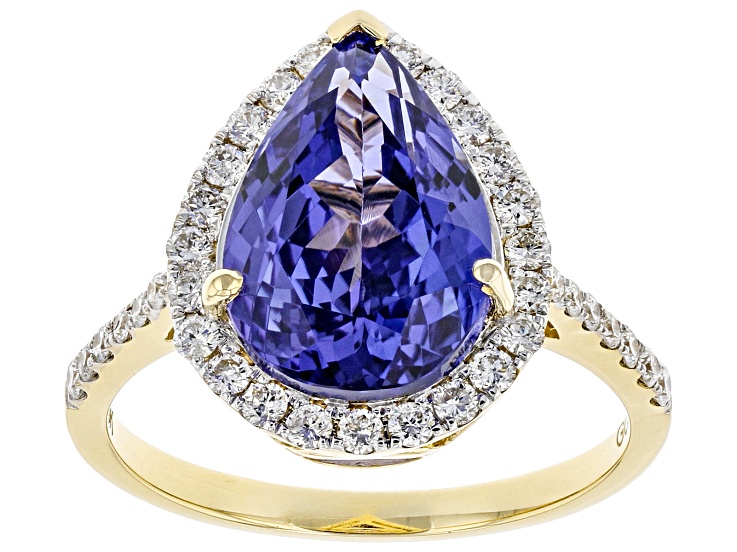 Blue Tanzanite 18K Yellow Gold Ring 4.26ctw - MMO174 | JTV
