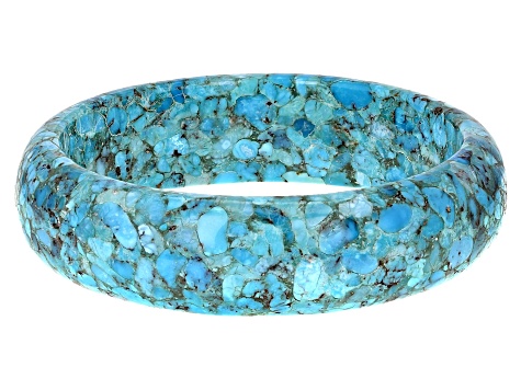 Blue Turquoise Bangle Bracelet - SWS016A | JTV