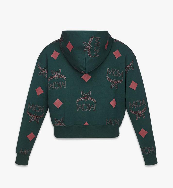 Large PHENOMENON+MCM Monogram Print Cropped Zip Hoodie Green | MCM ®JP