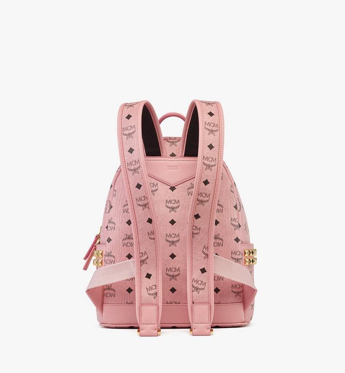Small Stark Side Studs Backpack in Visetos Pink | MCM ®FR
