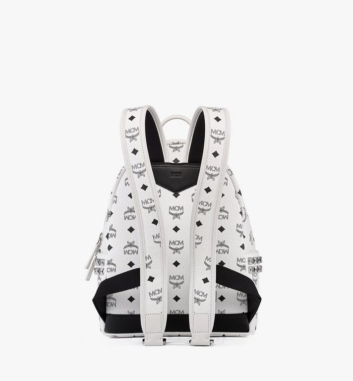 Small Stark Side Studs Backpack in Visetos White | MCM ®US