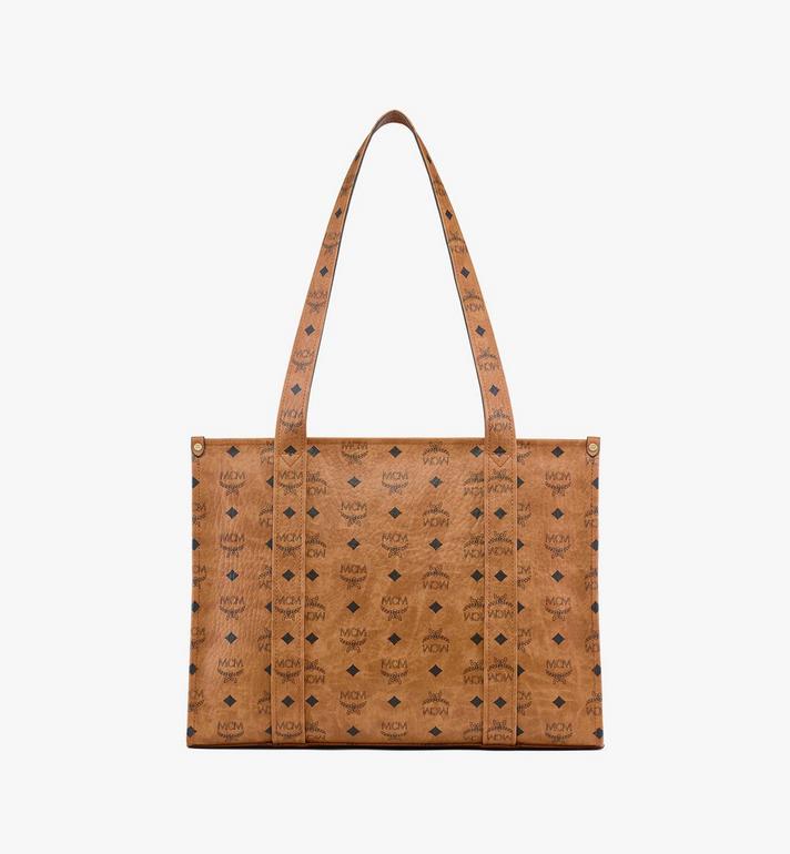 Large Aren School Bag Tote in Visetos Cognac | MCM ®US