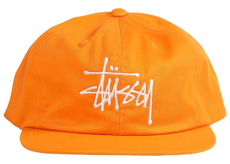 Stussy Basic Strapback Cap Orange Men's - US