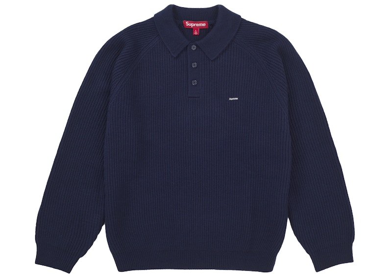 Supreme Small Box Polo Sweater (FW25) Navy Men's - FW25 - US