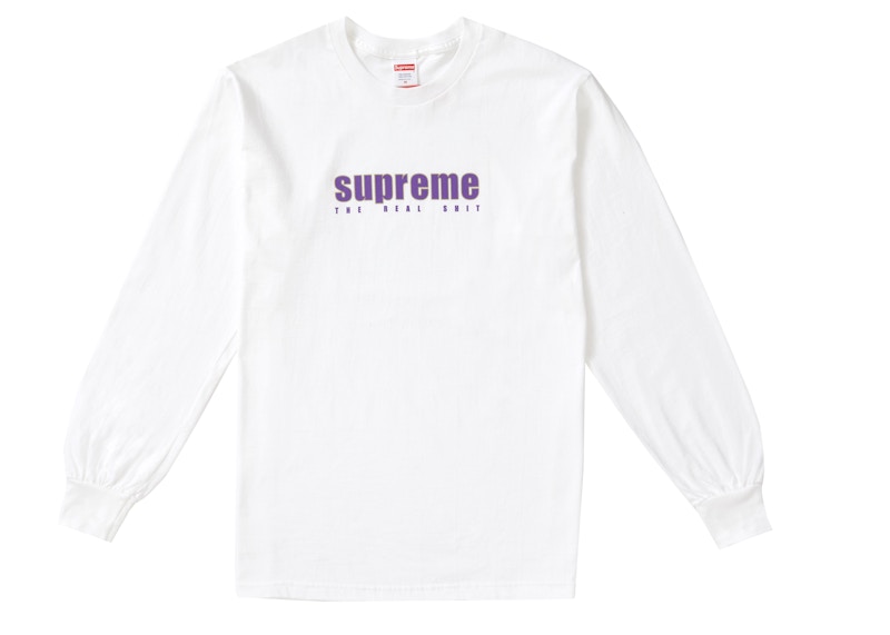 Supreme The Real Shit L/S Tee White Men's - SS19 - US
