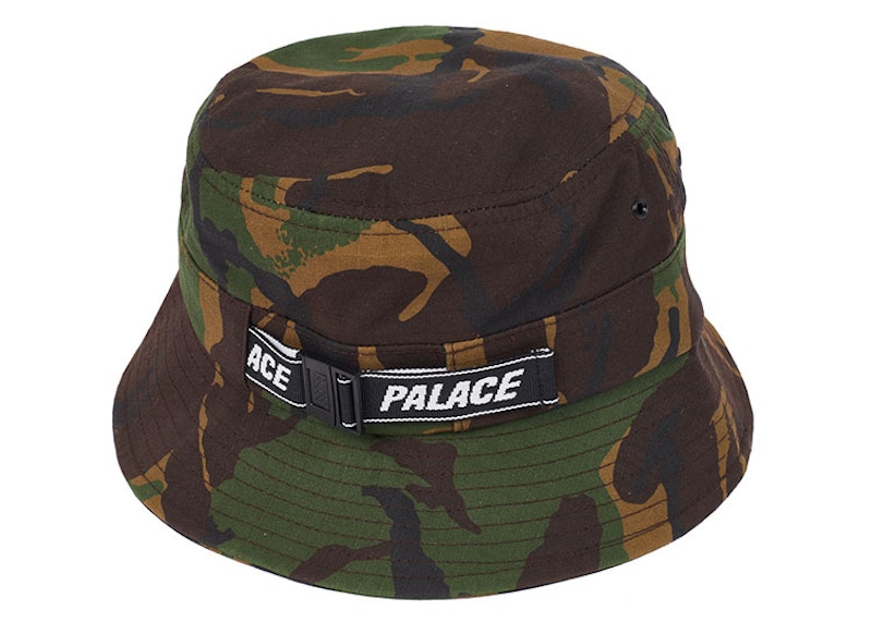 Palace Web Strap Bucket Hat Woodland Camo Men's - SS21 - US
