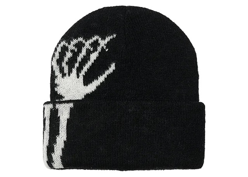 Palace Y-3 Skull Beanie Black/White Men's - FW22 - GB