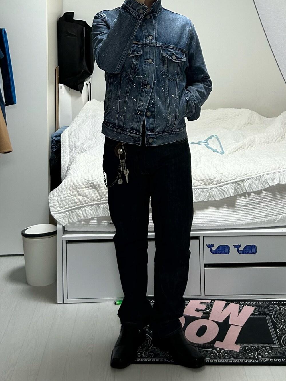 RRL（ダブル アール エル）の「ツールド レザー コンチョ キーフォブ