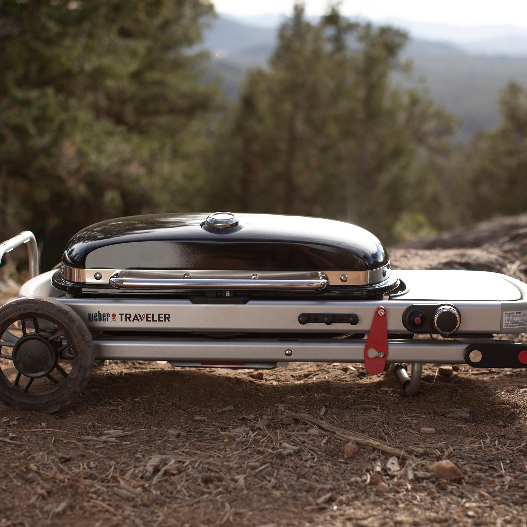 9010001 by Weber - Weber Traveler® Portable Gas Grill - Black | Iz