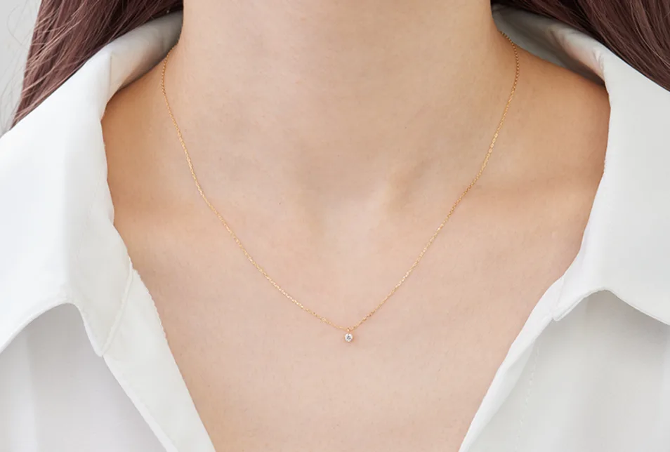 18金（K18）0.06ctダイヤモンド ネックレス | C'shell（シシェル）の