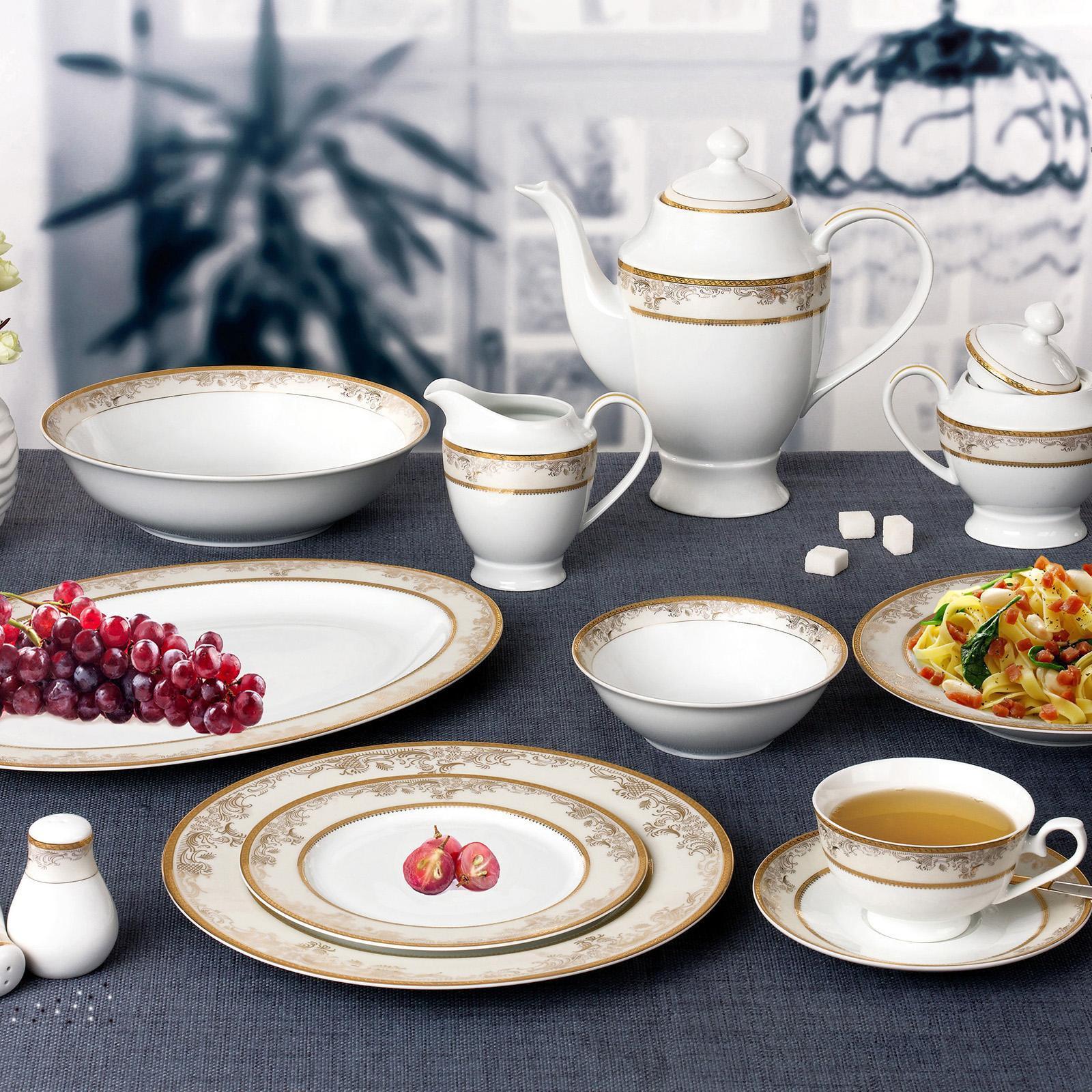 Lorenzo Import, Chloe 57-Piece New Bone China Dinnerware Set