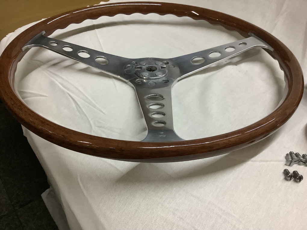 Les Leston 木製ステアリング DIY再塗装 ビンテージ Les Leston 木製