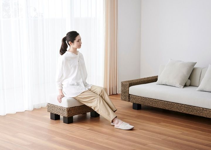 a.flat ケイ・ローソファ (ヒヤシンス) オットマン スツール ケイ