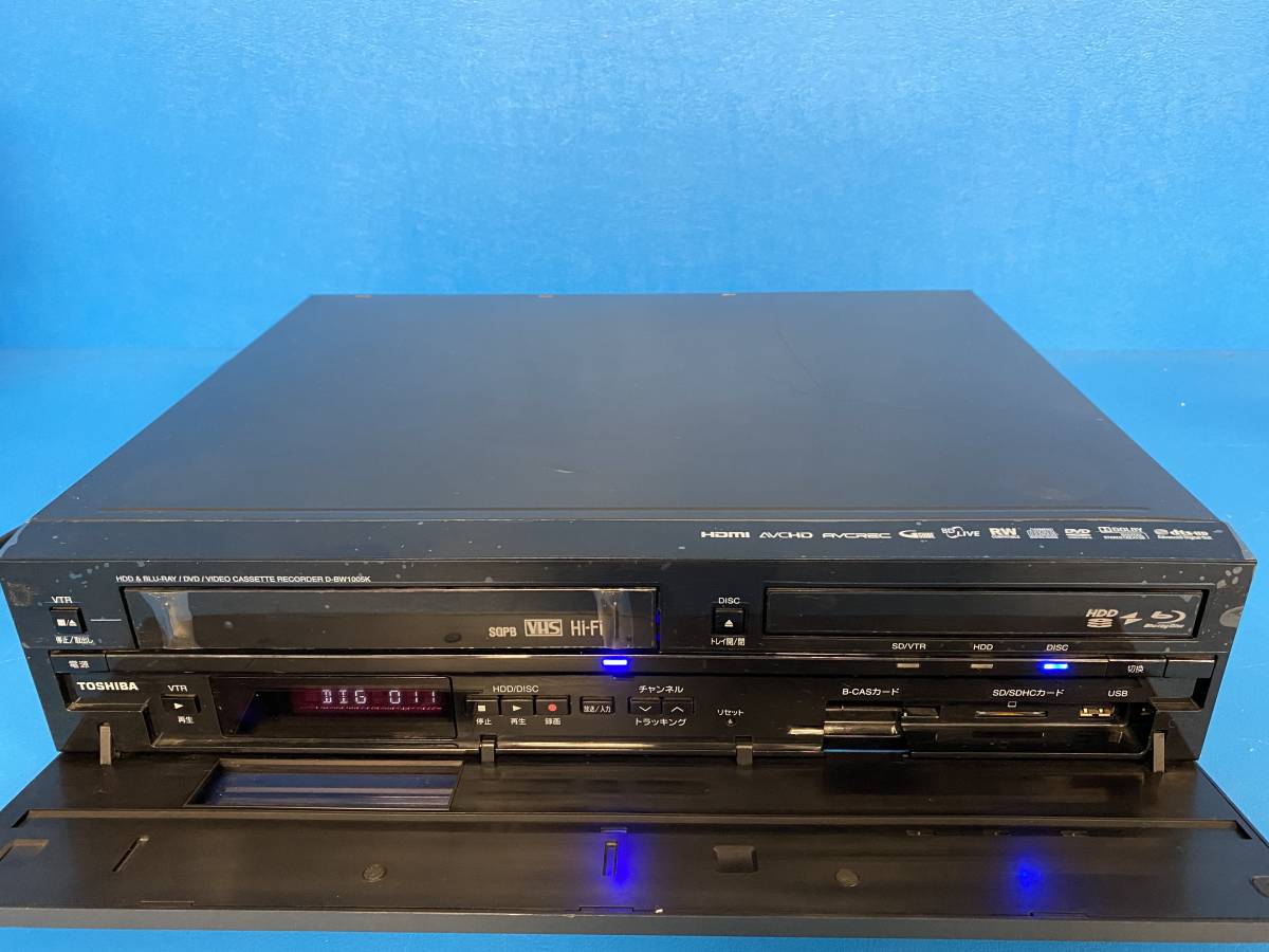 TOSHIBA VHS/ブルーレイレコーダー D-BW1005K 未チェックの落札情報