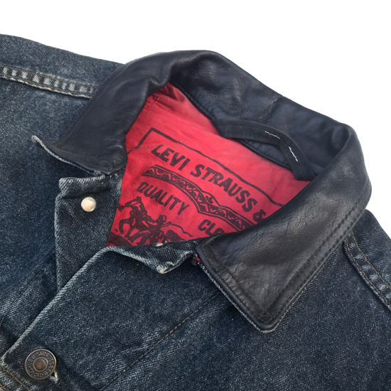 新品タグ付き 定価4.4万 AKM×Lee ジージャン 襟レザー仕様 デニム