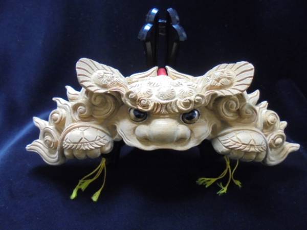 カズシ 【木彫 獅噛み】 だんじり 魔除け 宮彫 悪疫を噛み砕く 欅