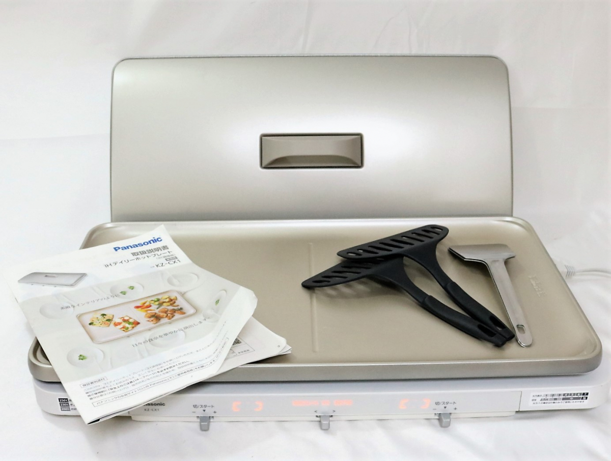 数回使用超美品 Panasonic IHデイリーホットプレート KZ-CX1-W 【公式